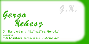 gergo mehesz business card